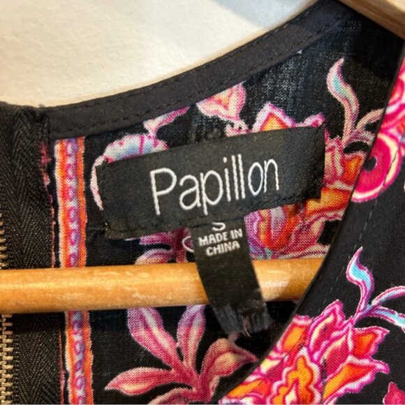 Papillon Sleeveless A-line Pattern Dress - Picture 3 of 6